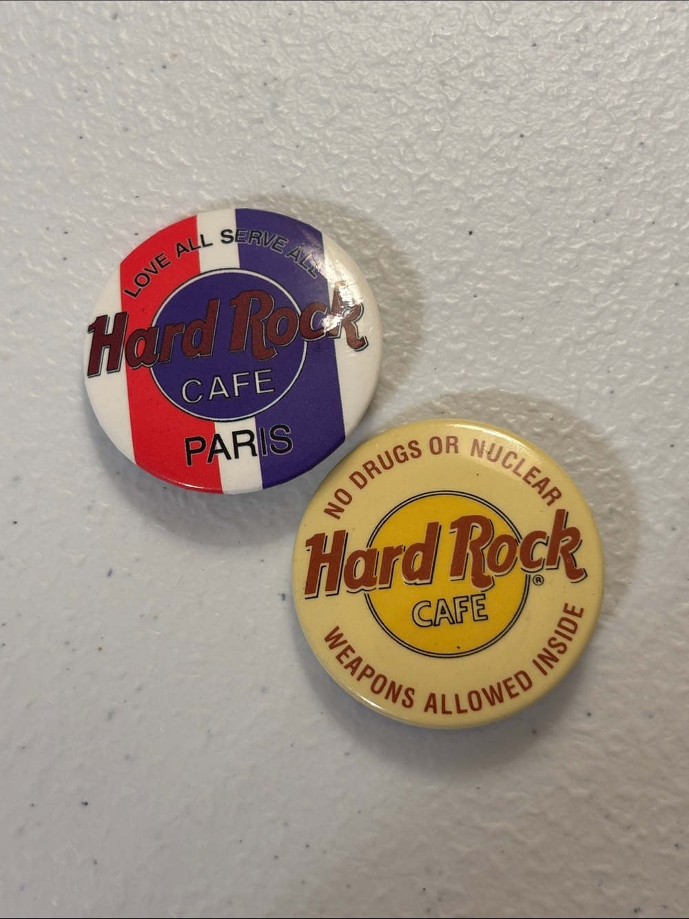 Hard Rock Cafe Button Pins